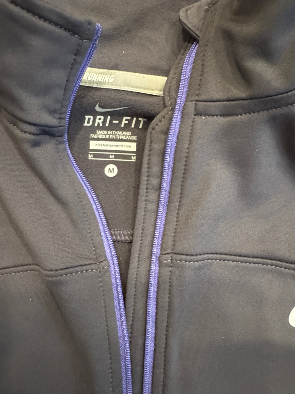 Nike Women’s Purplish gray Jacket with brighter purple trim - Picture 2 of 2